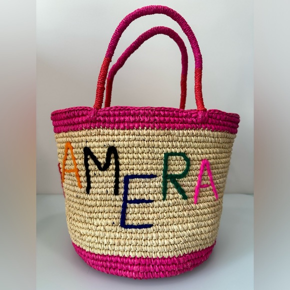 NEW SENSI STUDIO Woven Straw Tote Bag Made in Ecuador - Picture 3 of 8